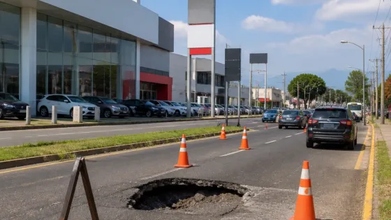 Desaparece señal preventiva de hundimiento en el bulevar Tratados de Córdoba