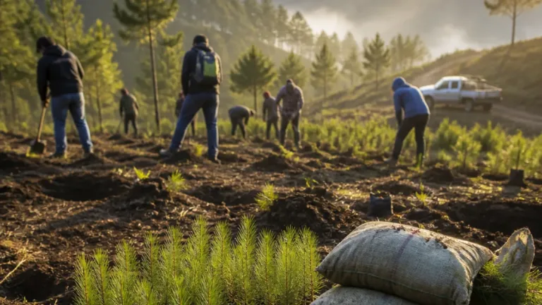 Sedema y Alpatláhuac reforestan 55.5 hectáreas en las Altas Montañas