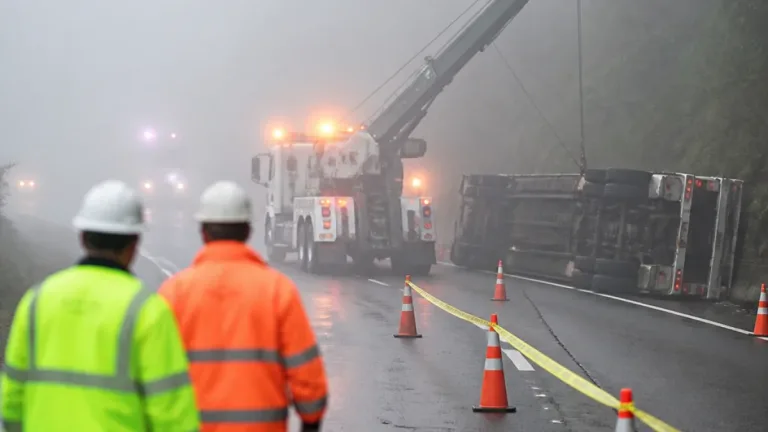 Cierre parcial en la autopista Puebla-Orizaba por volcadura en Cumbres de Maltrata