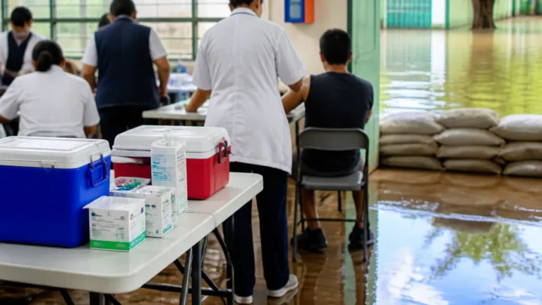 Veracruz dispone vacunas contra influenza en 800 centros y habilita módulos en zonas inundadas