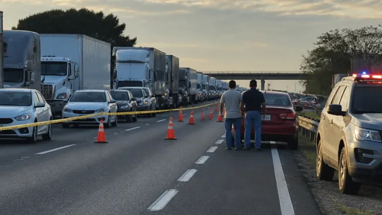 Bloqueo de transportistas en la autopista Veracruz–Cardel cumple diez horas y provoca cierres intermitentes