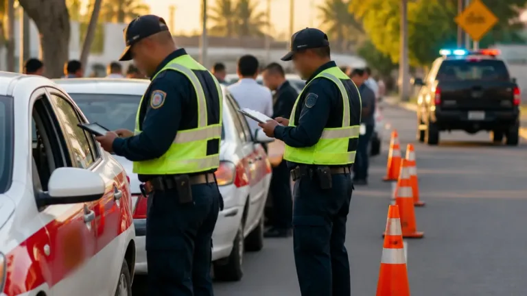 Despliegan operativo en Poza Rica para detectar taxis clonados y unidades sin concesión